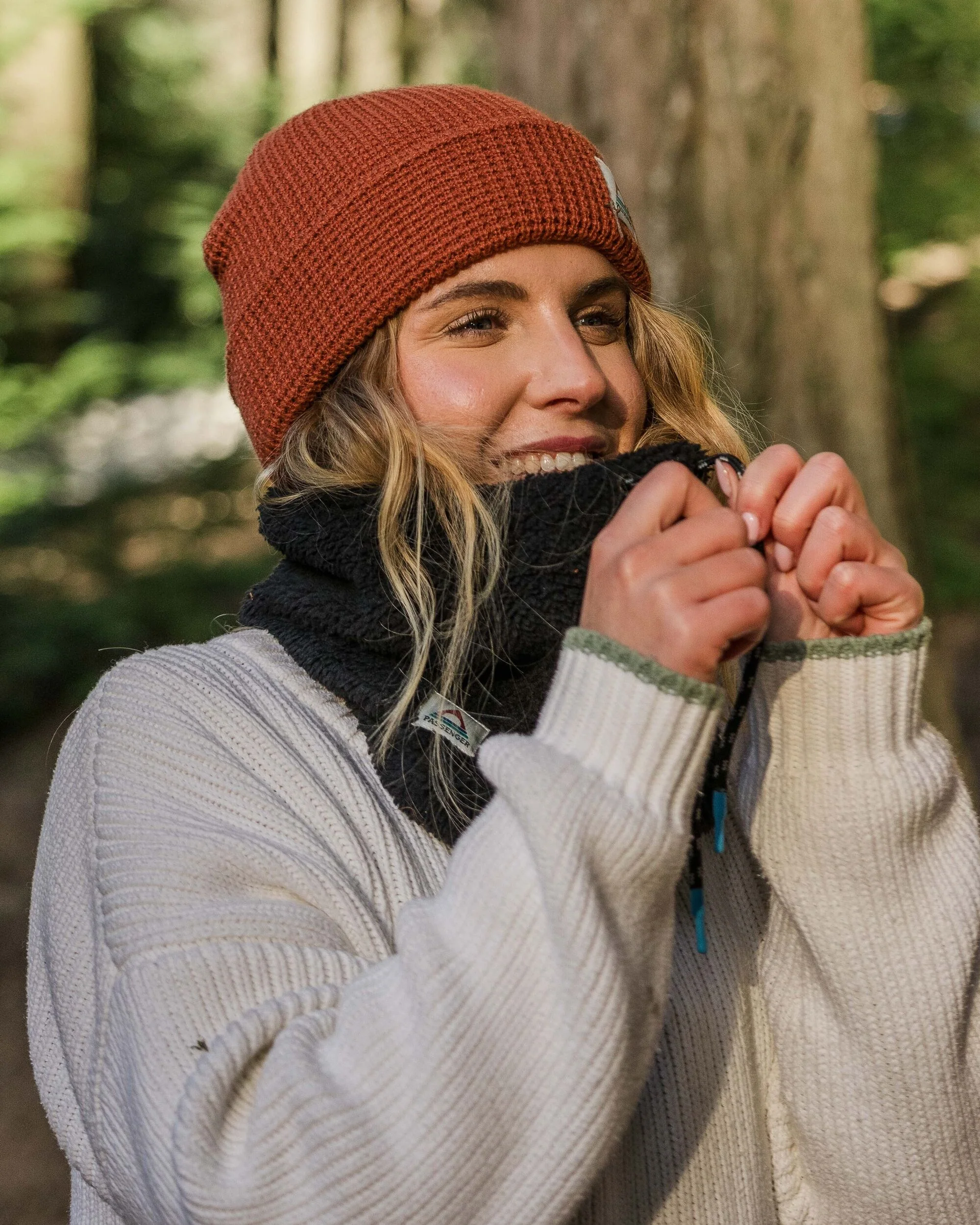 Ash Recycled Sherpa Fleece Snood - Black - Image 3