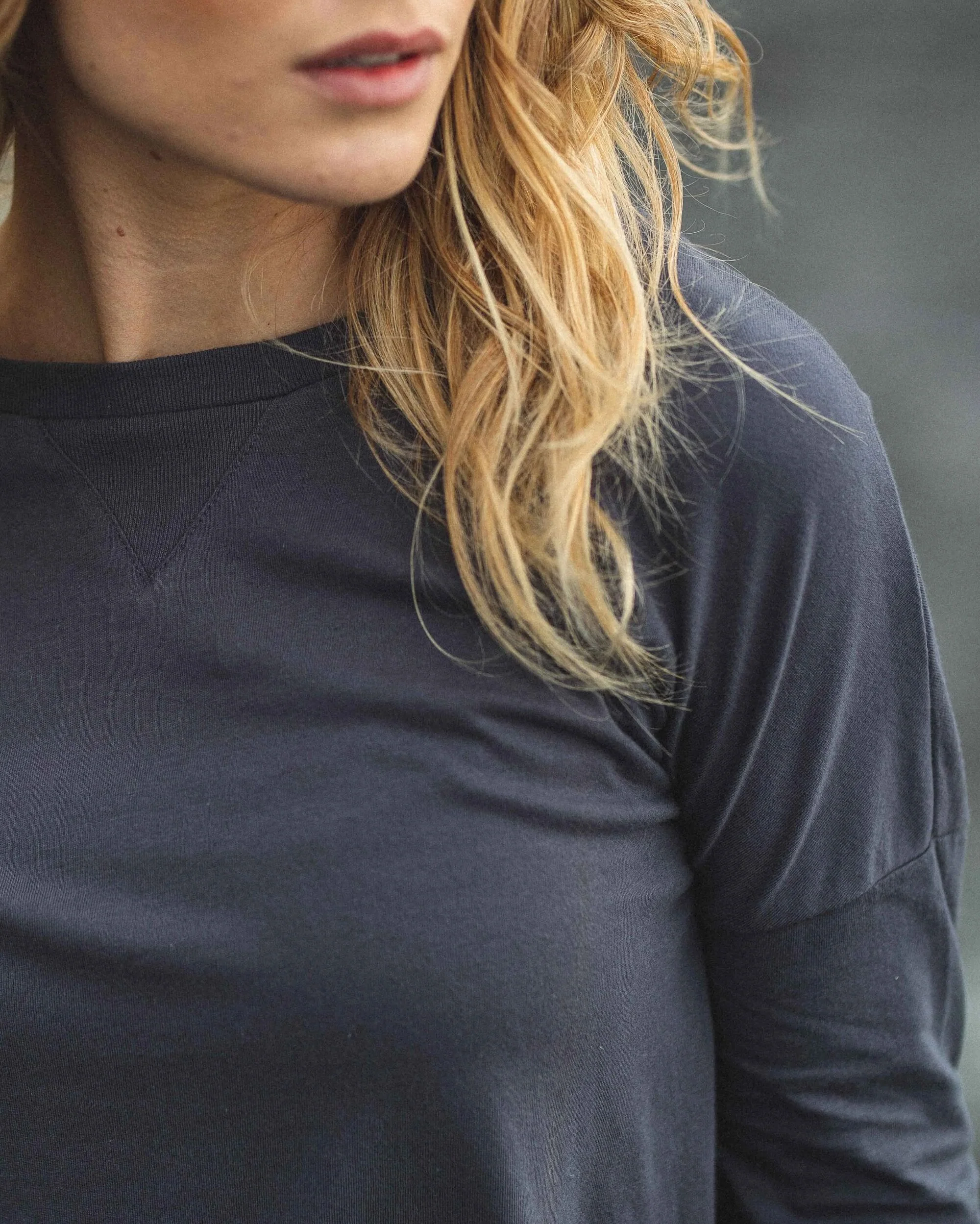 Big Leaf Recycled LS T-Shirt - Faded Black - Image 6