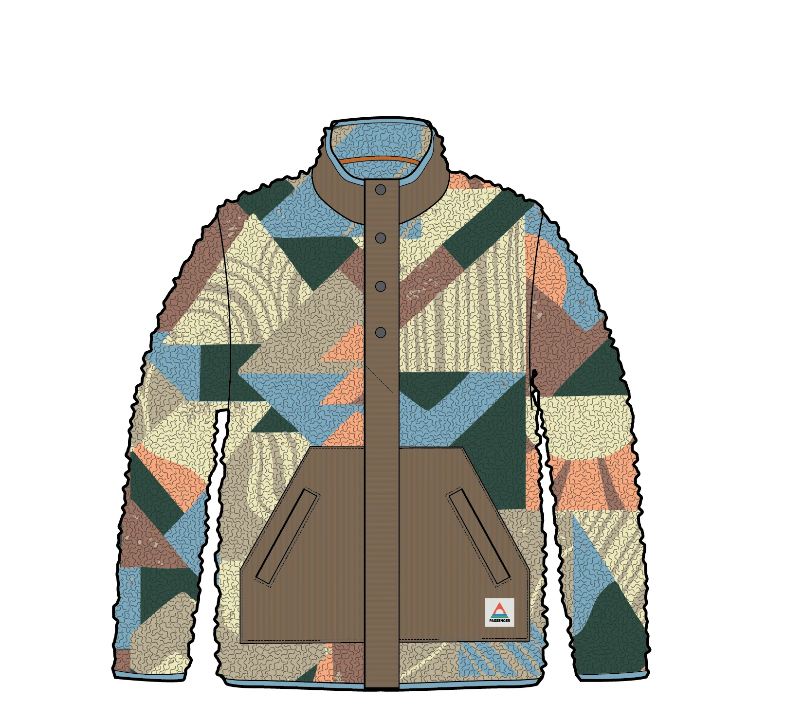 Clover Recycled Sherpa Fleece - Sun Patch Simply Taupe - Image 9