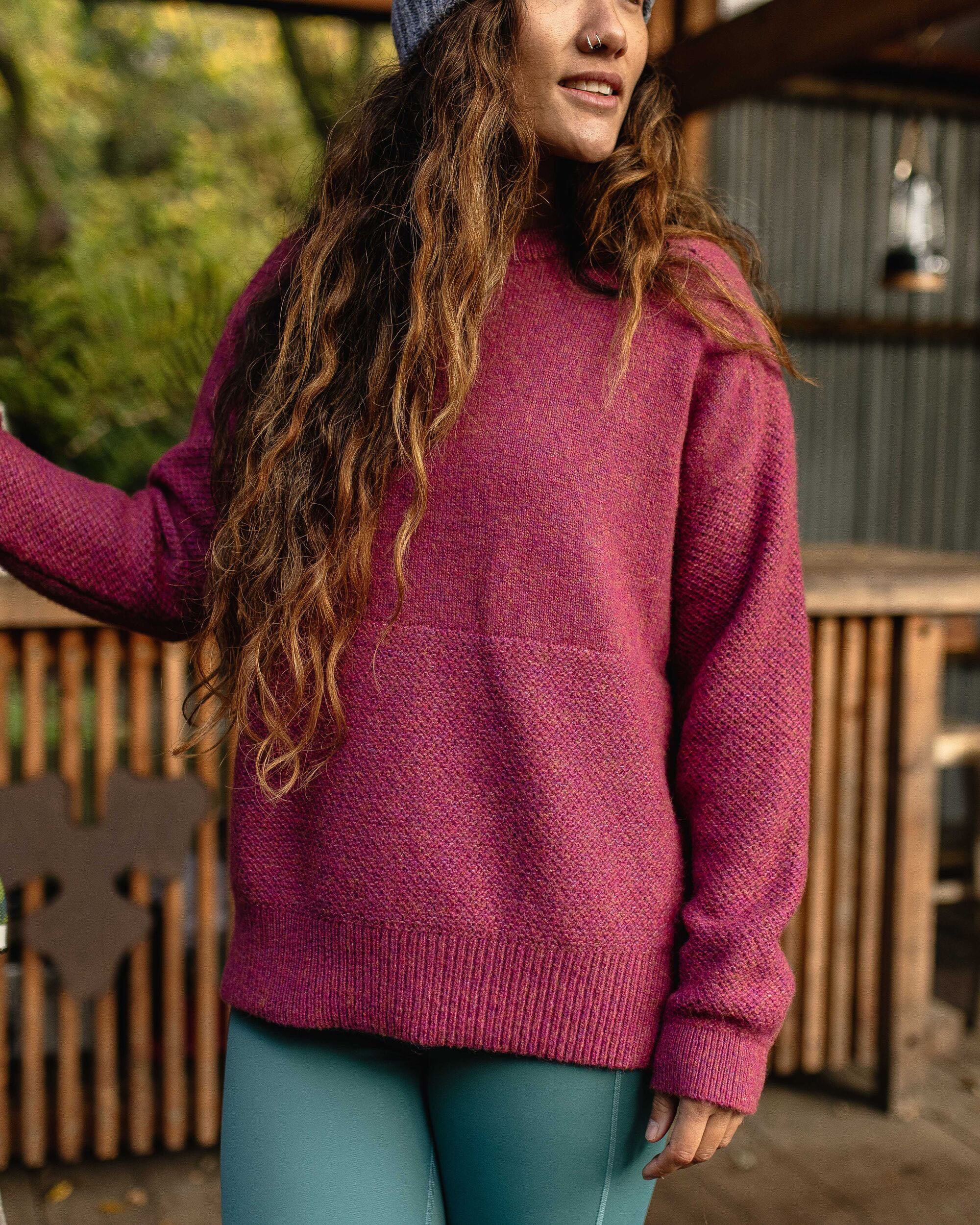 Cove Recycled Knitted Jumper - Rhubarb - Image 3