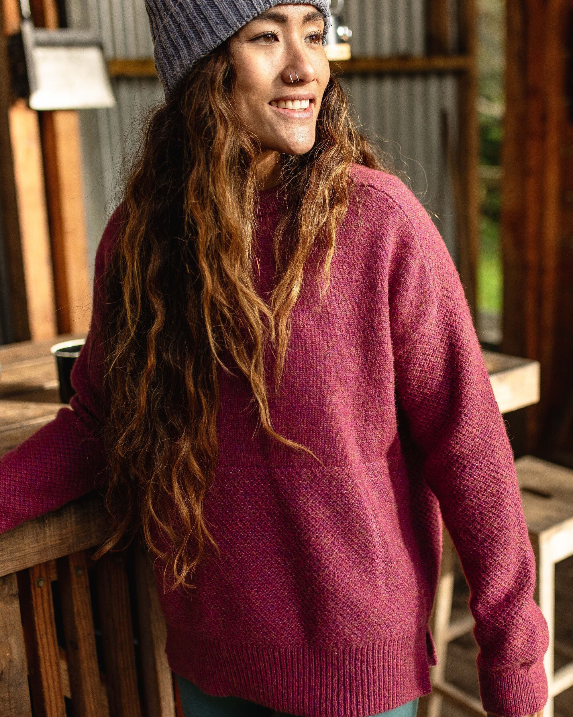 Cove Recycled Knitted Jumper - Rhubarb - Image 4