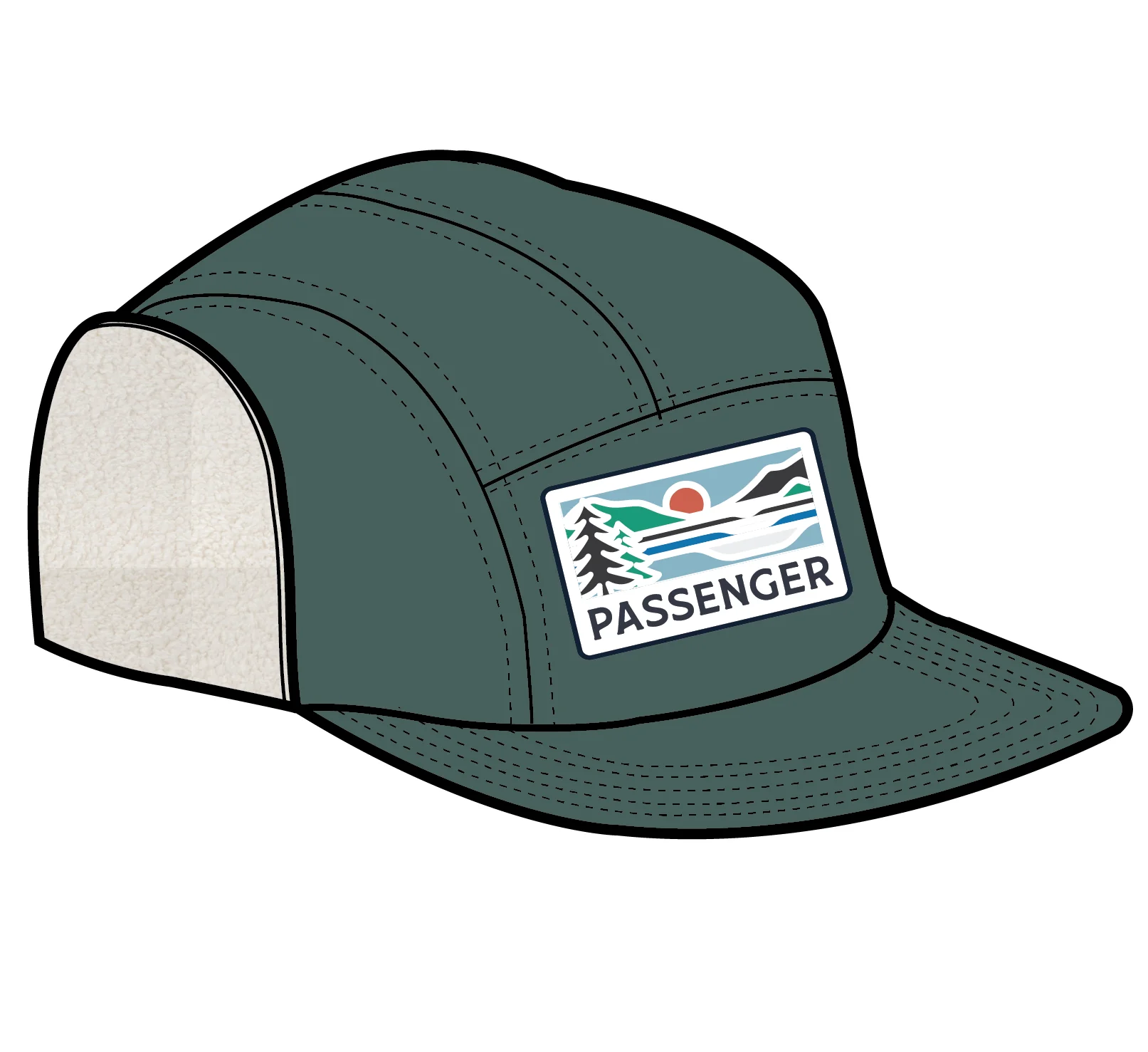 Daytime Recycled Cotton Sherpa Lined Hat - Deep Ocean - Image 5