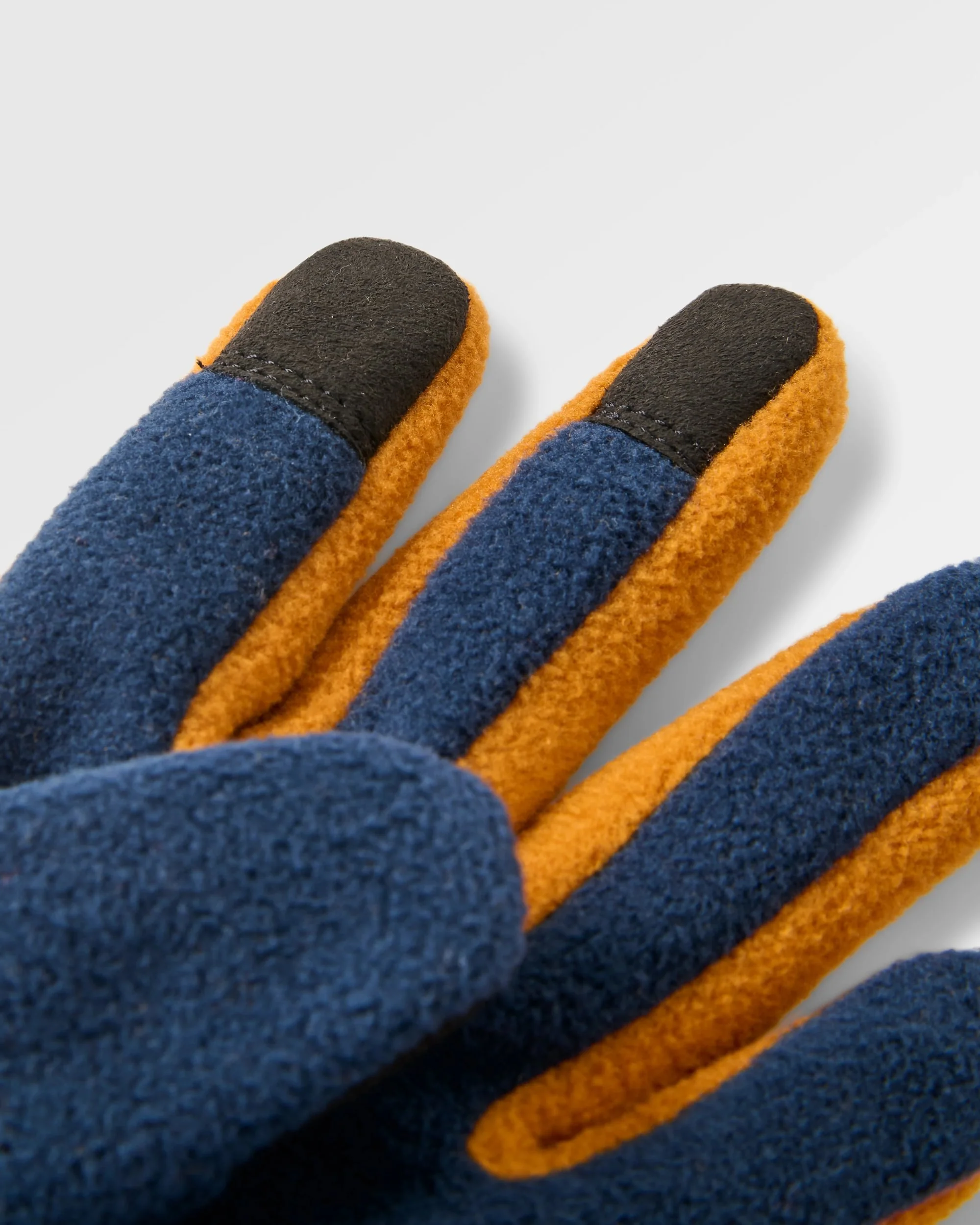 Daytrip Recycled Polar Fleece Gloves - Rich Navy/ Retro Orange - Image 4