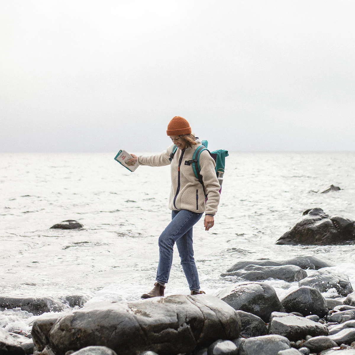 Fairbanks Full Zip Recycled Sherpa Fleece - Oatmeal - Image 13