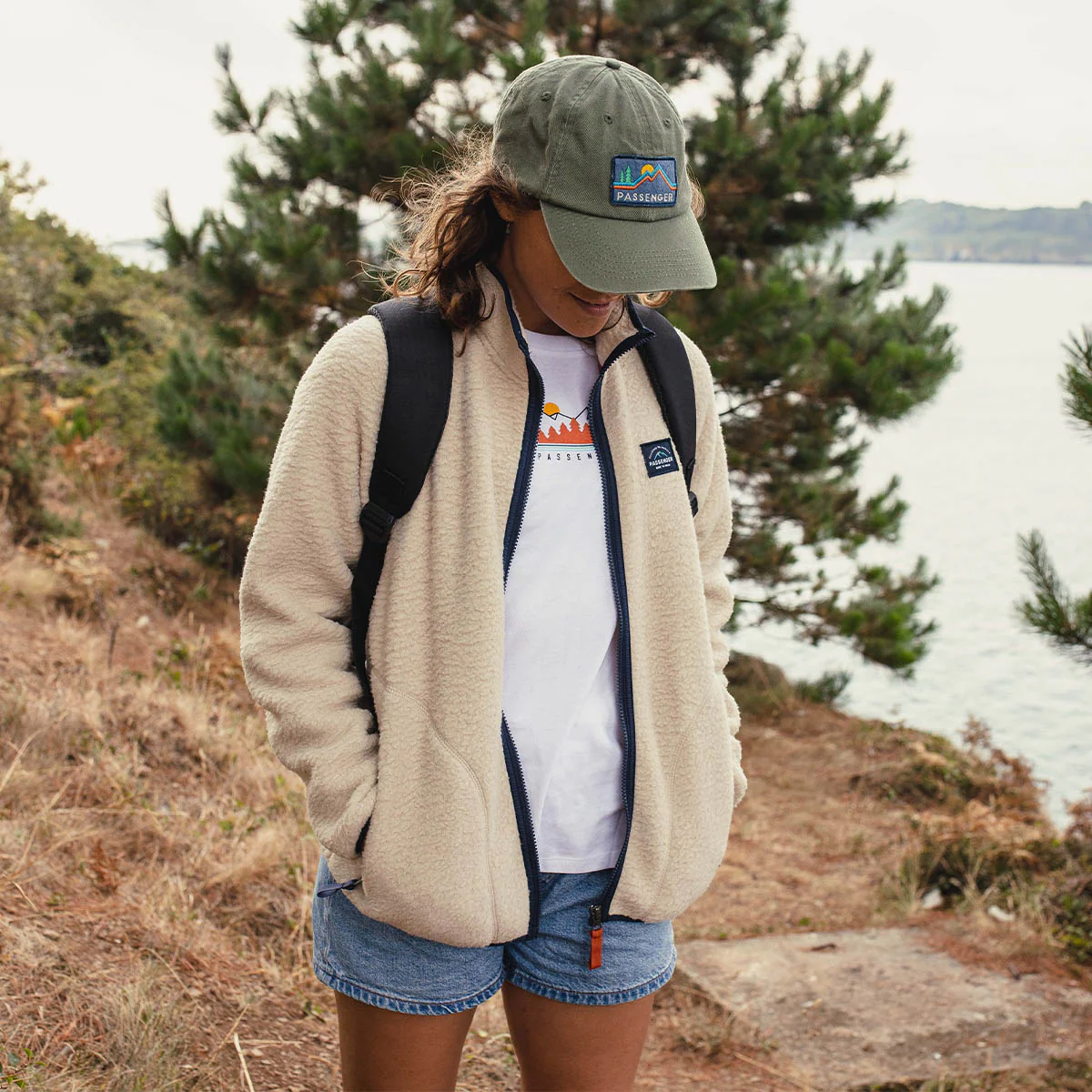 Fairbanks Full Zip Recycled Sherpa Fleece - Oatmeal - Image 5