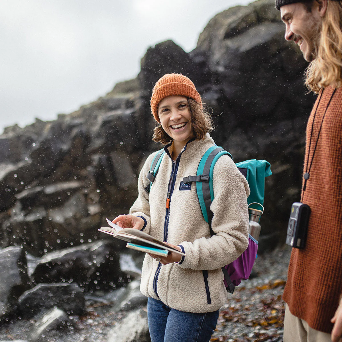 Fairbanks Full Zip Recycled Sherpa Fleece - Oatmeal - Image 7