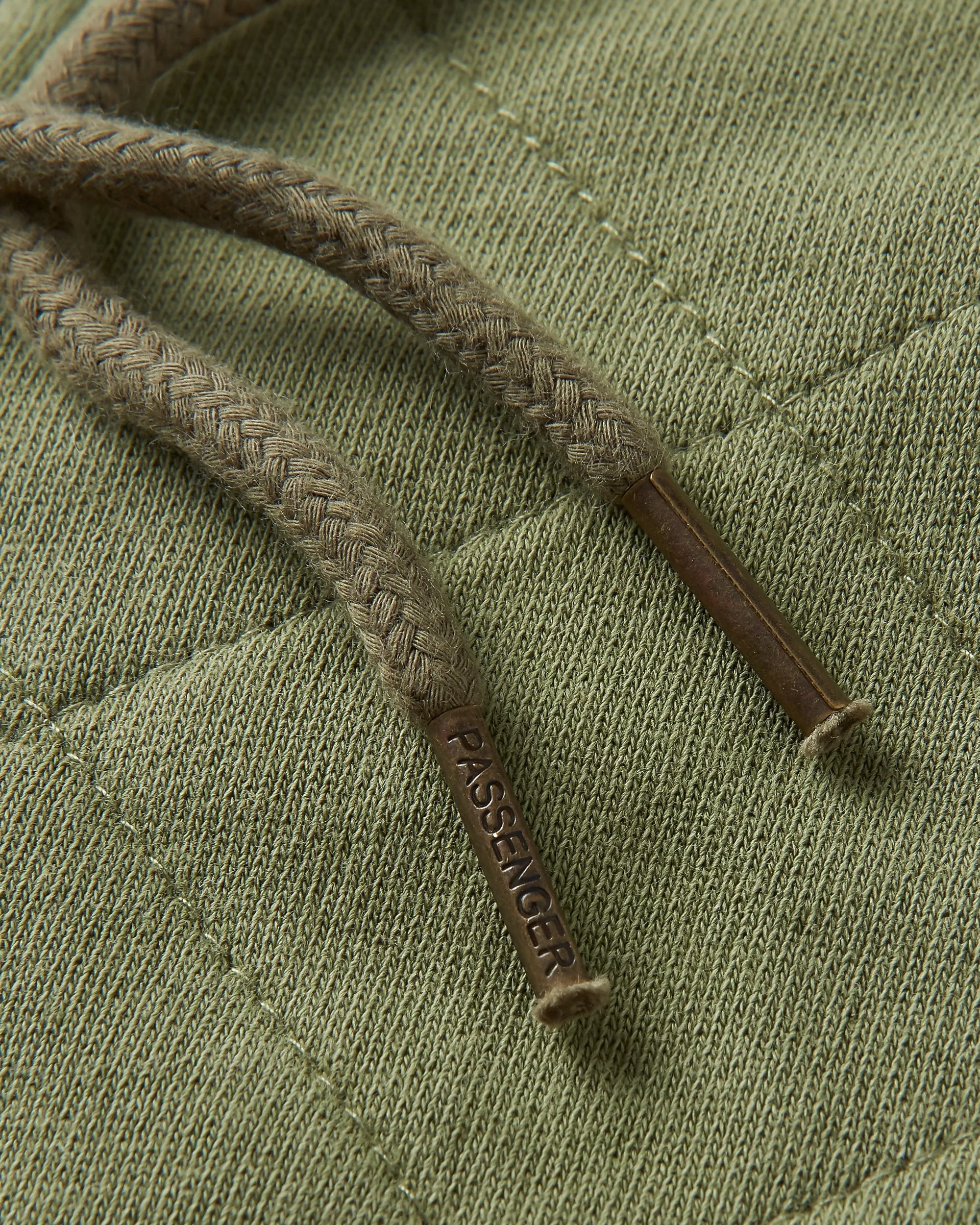 Getaway Recycled Quilted Full Zip Hoodie - Khaki - Image 10