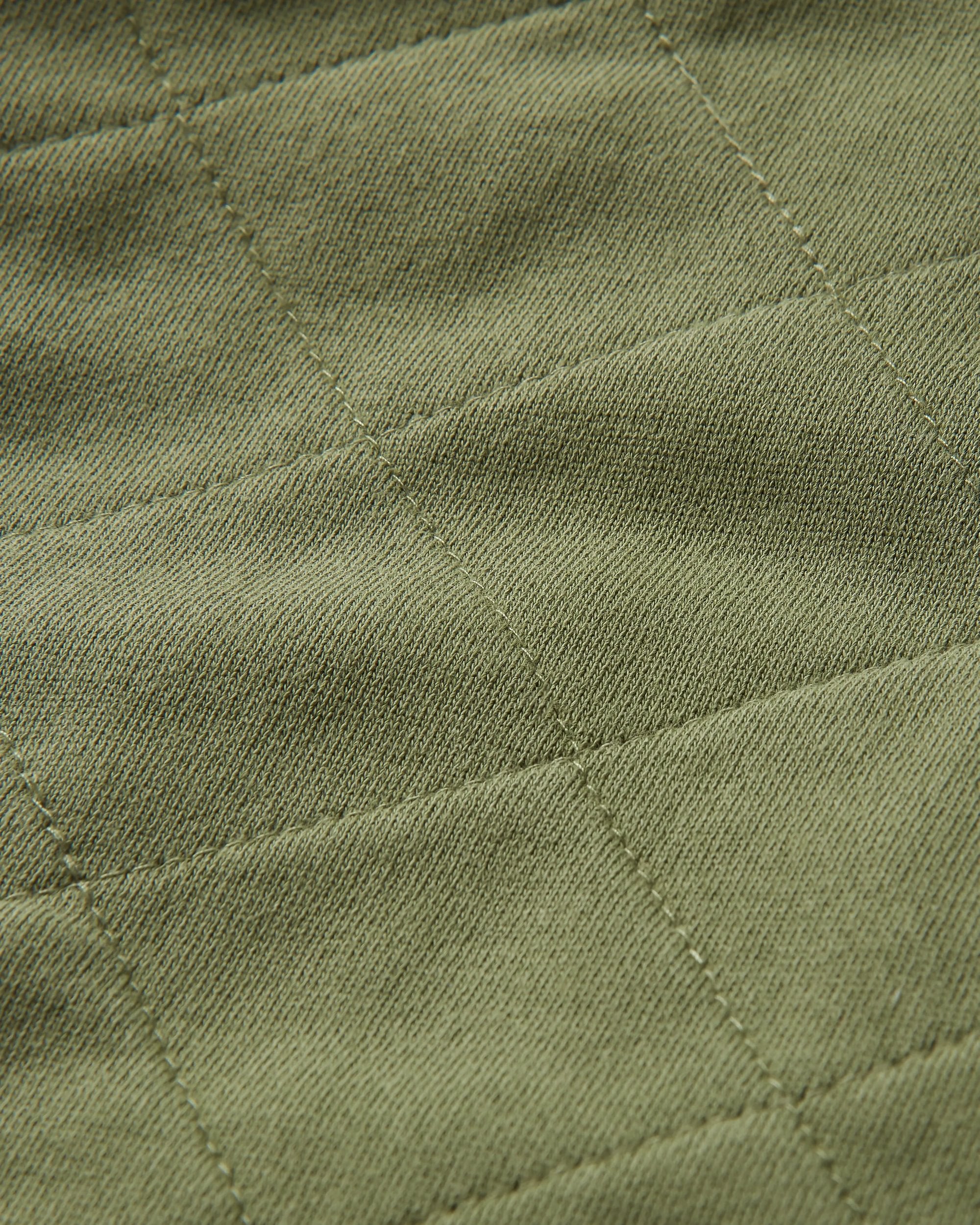 Getaway Recycled Quilted Full Zip Hoodie - Khaki - Image 12