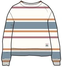 Graceful Textured LS Top - Multi Stripe - Image 9