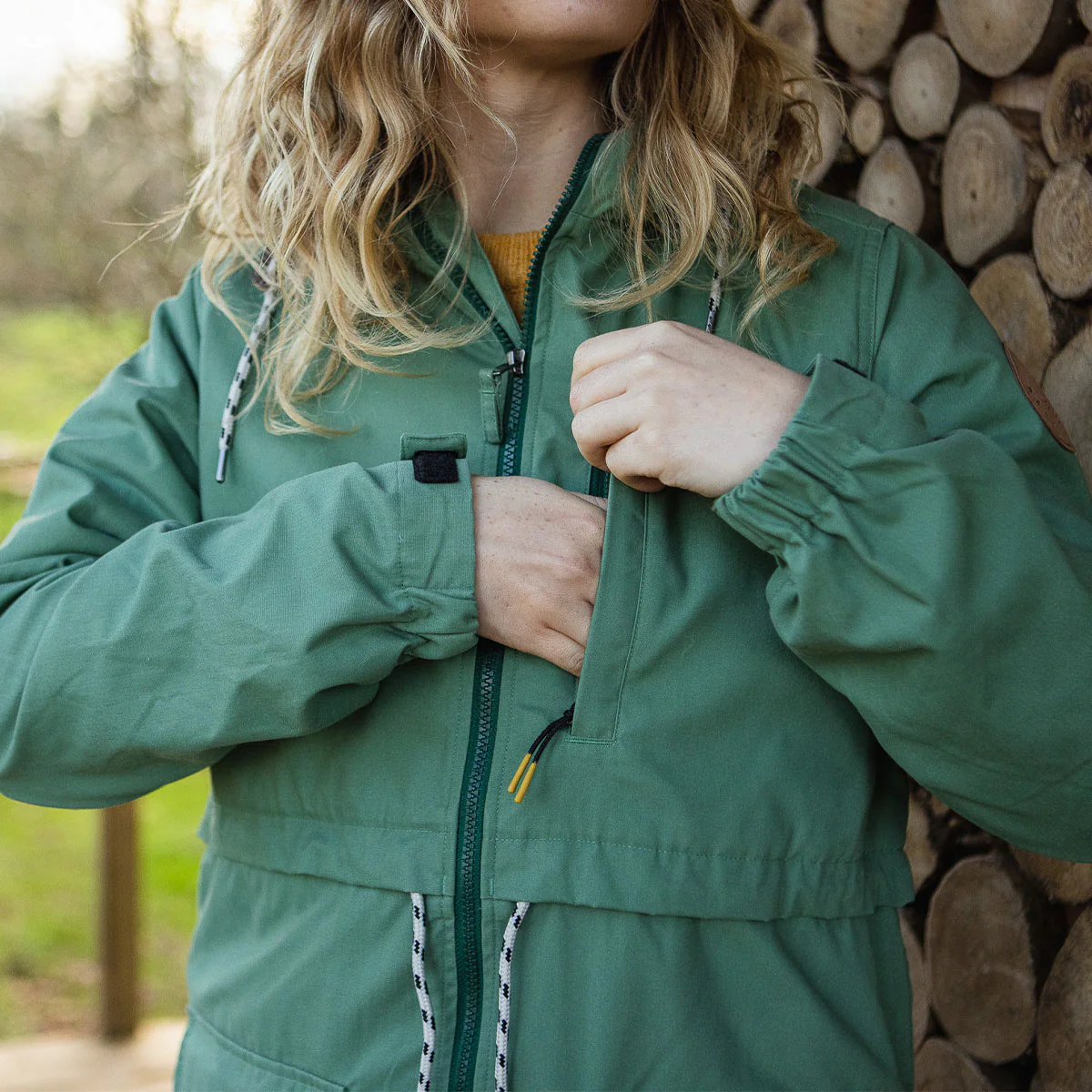 Heather Recycled Lightweight Anorak - Dark Ivy - Image 8