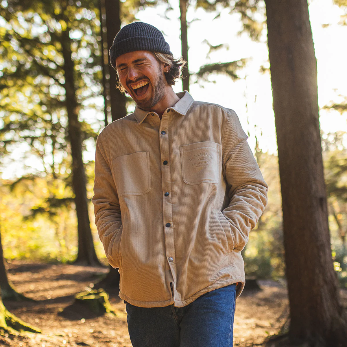 Kodiak Sherpa Lined Cord Overshirt - Feather Grey - Image 9
