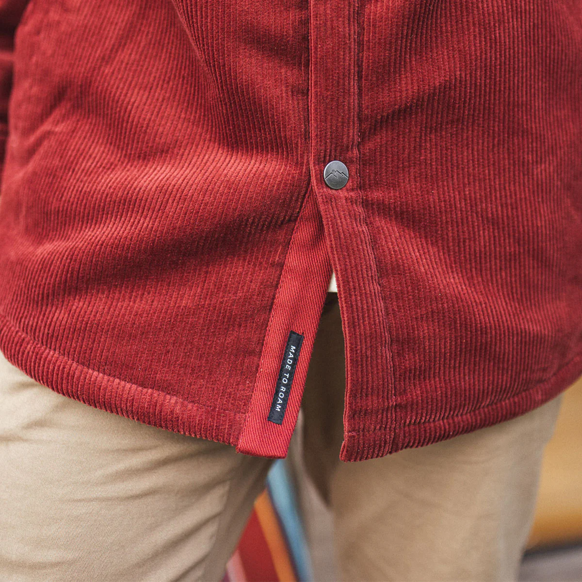 Kodiak Sherpa Lined Cord Overshirt - Russet Brown - Image 9