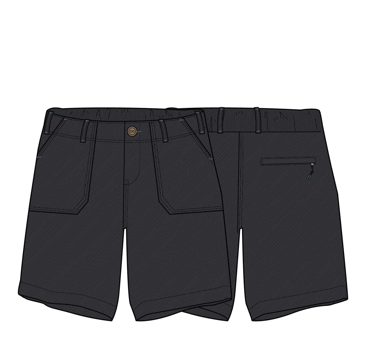 Lani 'Light' Organic Cotton Short - Black - Image 7