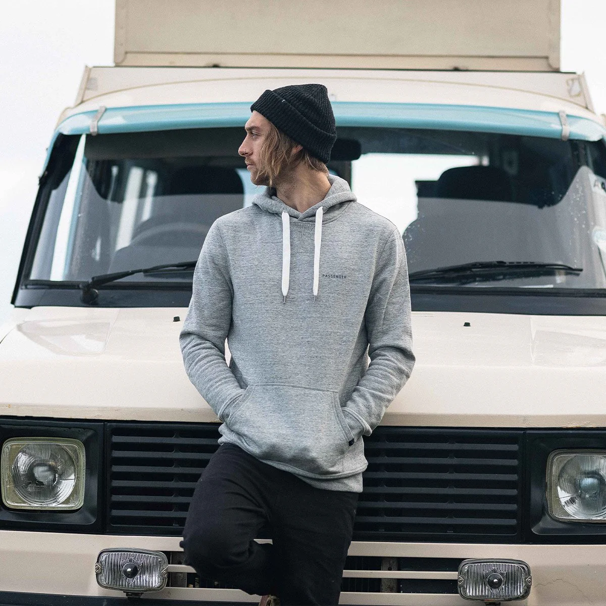 Made To Roam Recycled Hoodie - Grey Marl - Image 4
