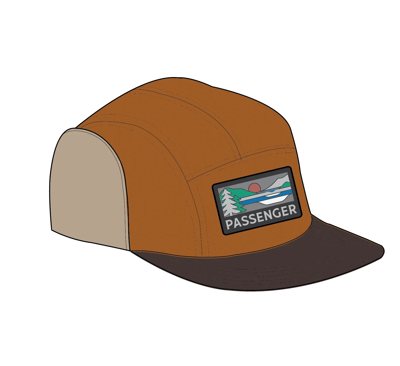 Nightfall Recycled Polar Fleece Lined Hat - Retro Orange - Image 5