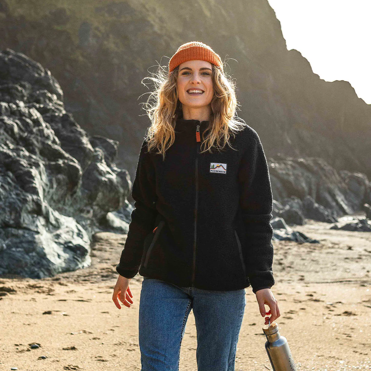 North Coast Full Zip Recycled Sherpa Fleece - Black - Image 5