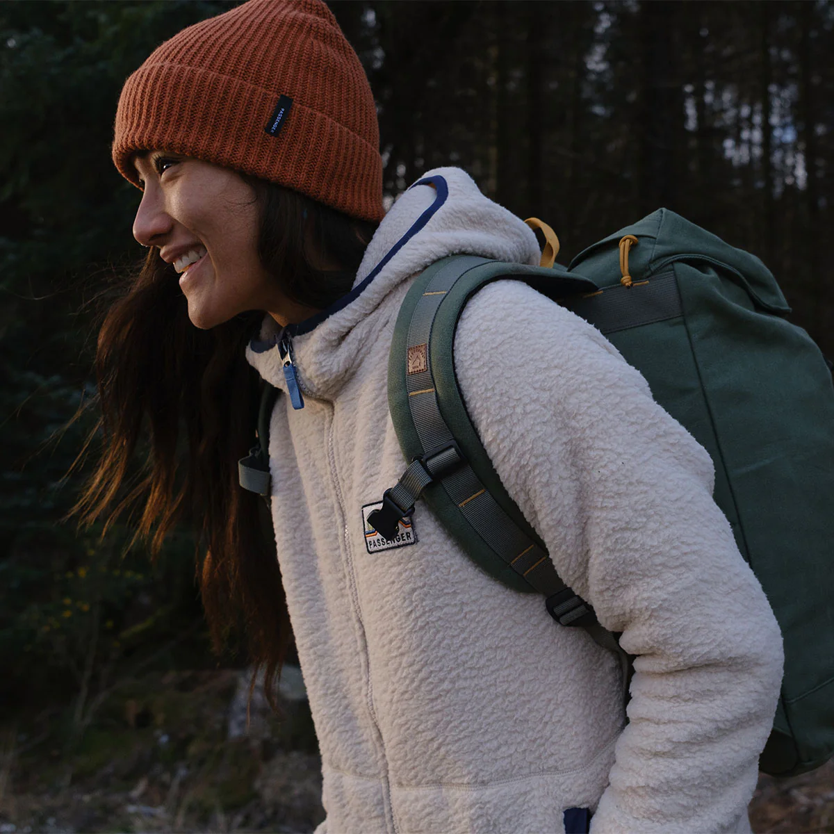 North Coast Full Zip Recycled Sherpa Fleece - Oatmeal - Image 7