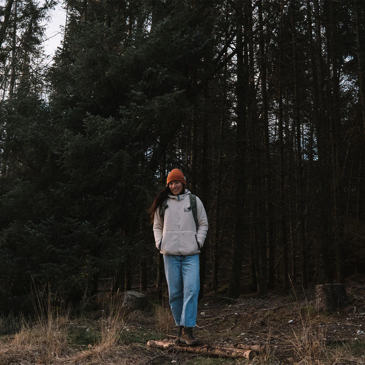 North Coast Full Zip Recycled Sherpa Fleece - Oatmeal - Image 8