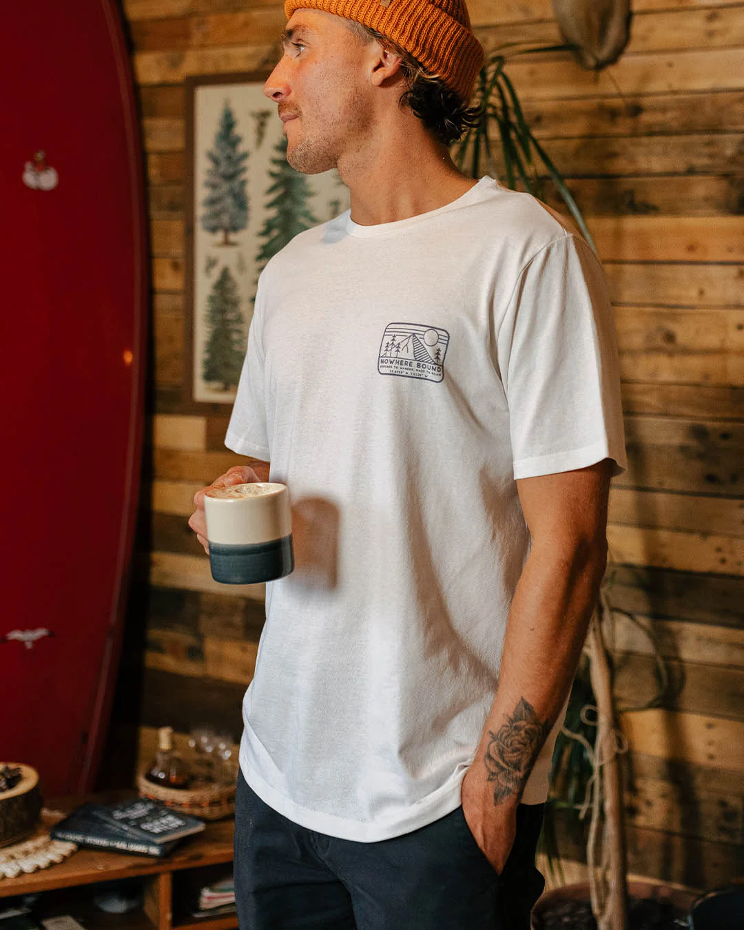 Nowhere Bound Recycled Cotton T-Shirt - White - Image 5