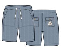 Pine Recycled Cotton Cord Shorts - Washed Denim - Image 10