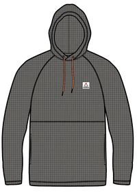 Point Recycled Grid Polar Fleece Hoodie - Charcoal - Image 11
