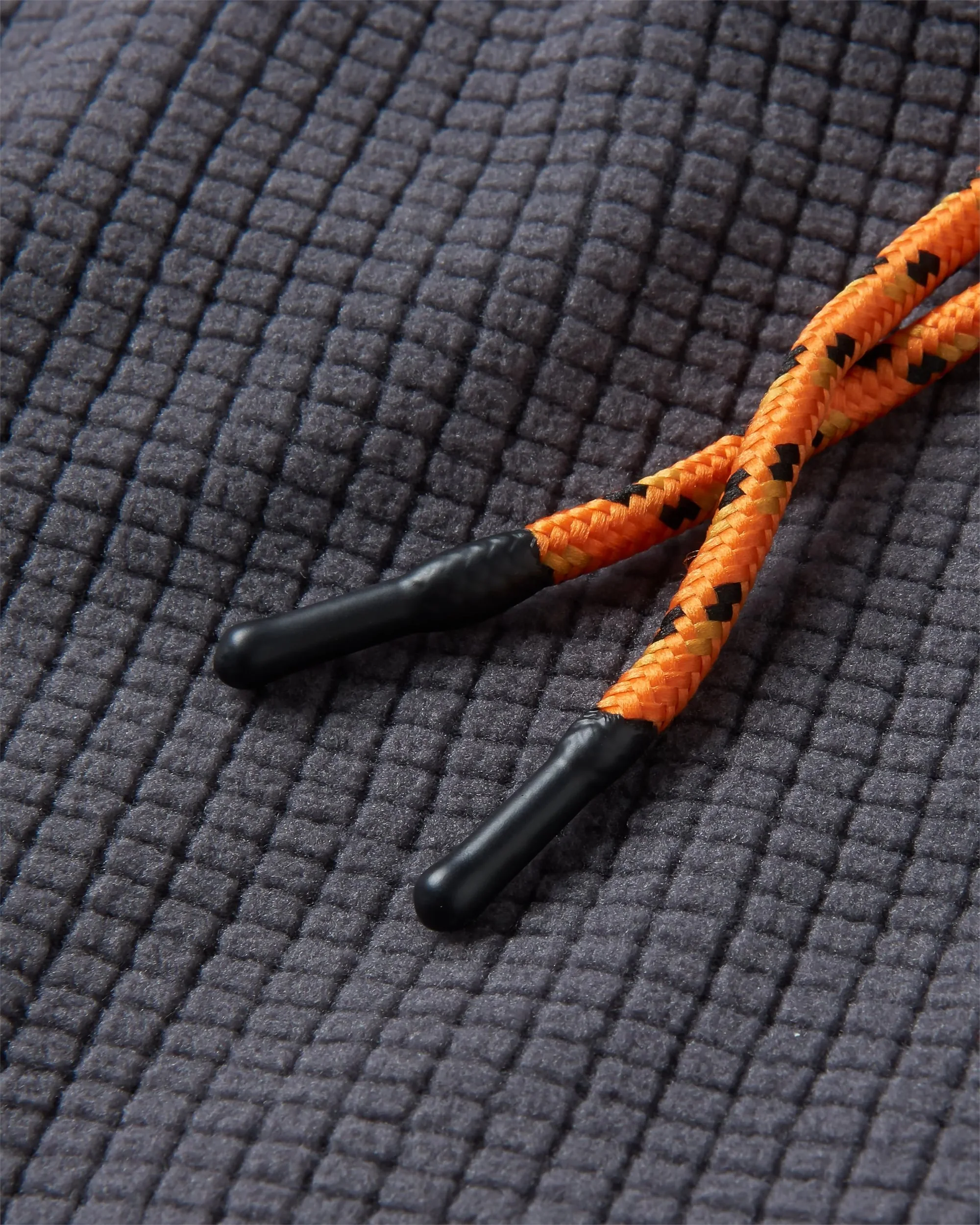 Point Recycled Grid Polar Fleece Hoodie - Charcoal - Image 8