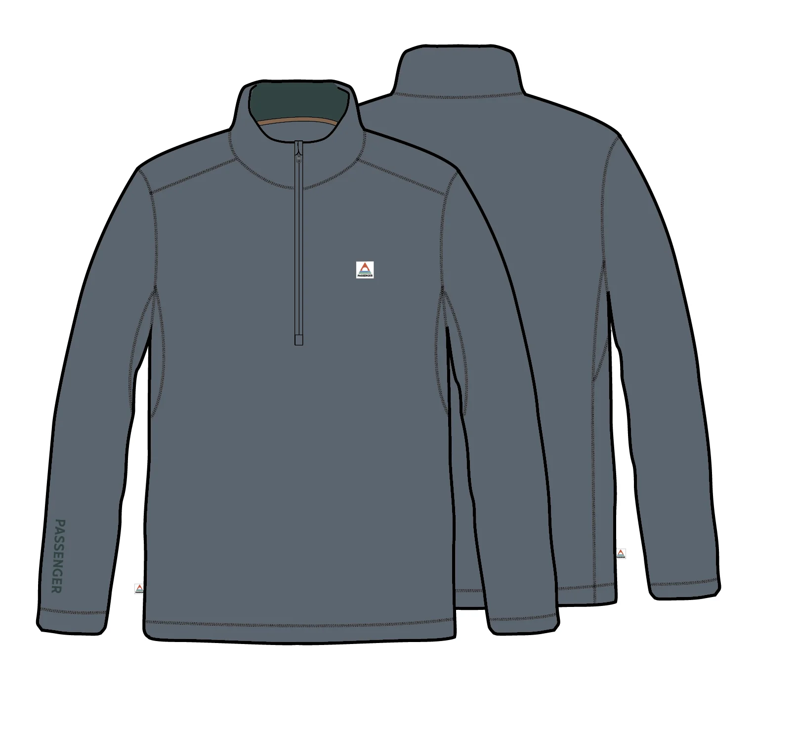 Snowscape Men's Merino Blend Base Layer Top - Storm Grey - Image 10