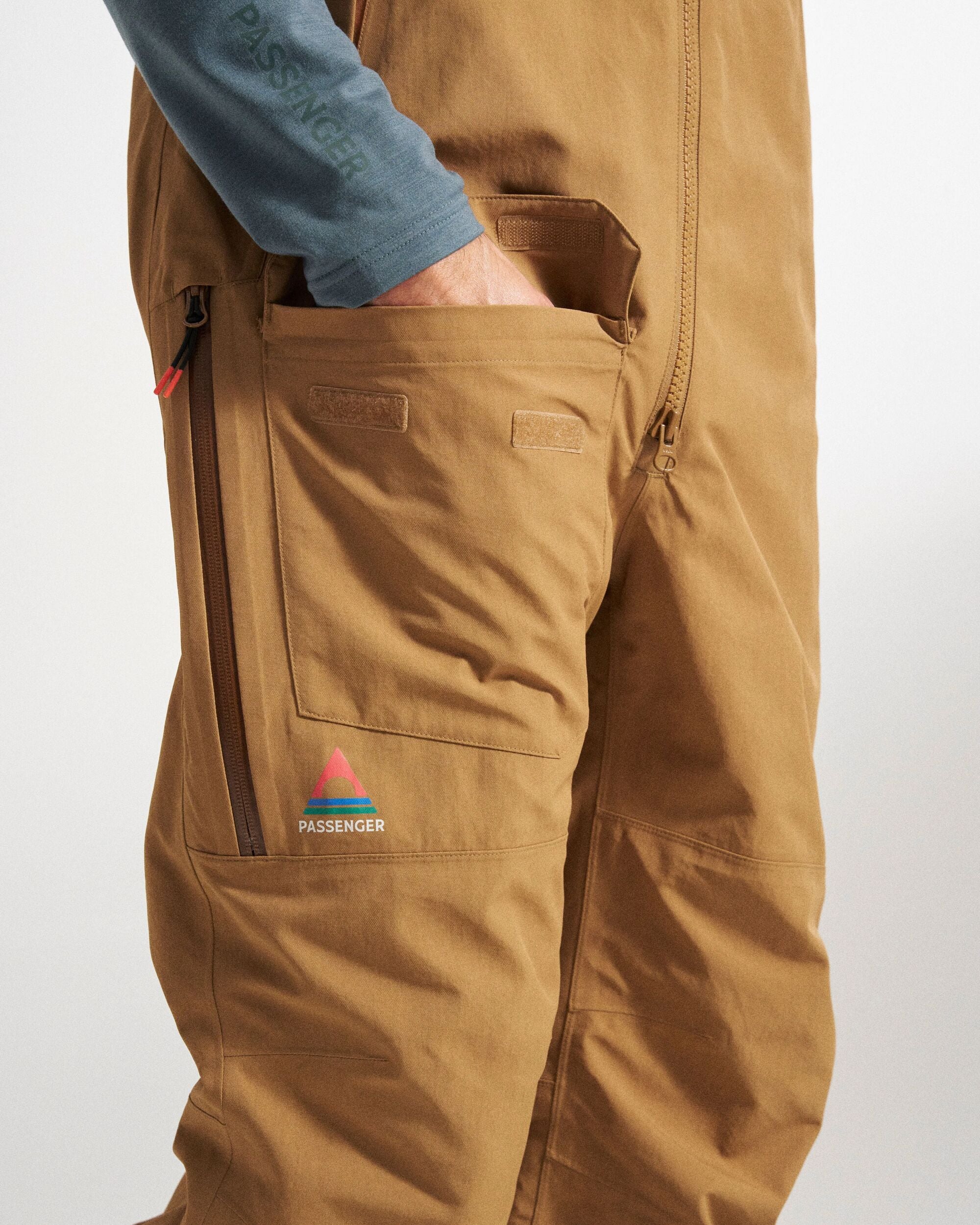 Snowscape Men's Snow Bibpant - Toffee - Image 5