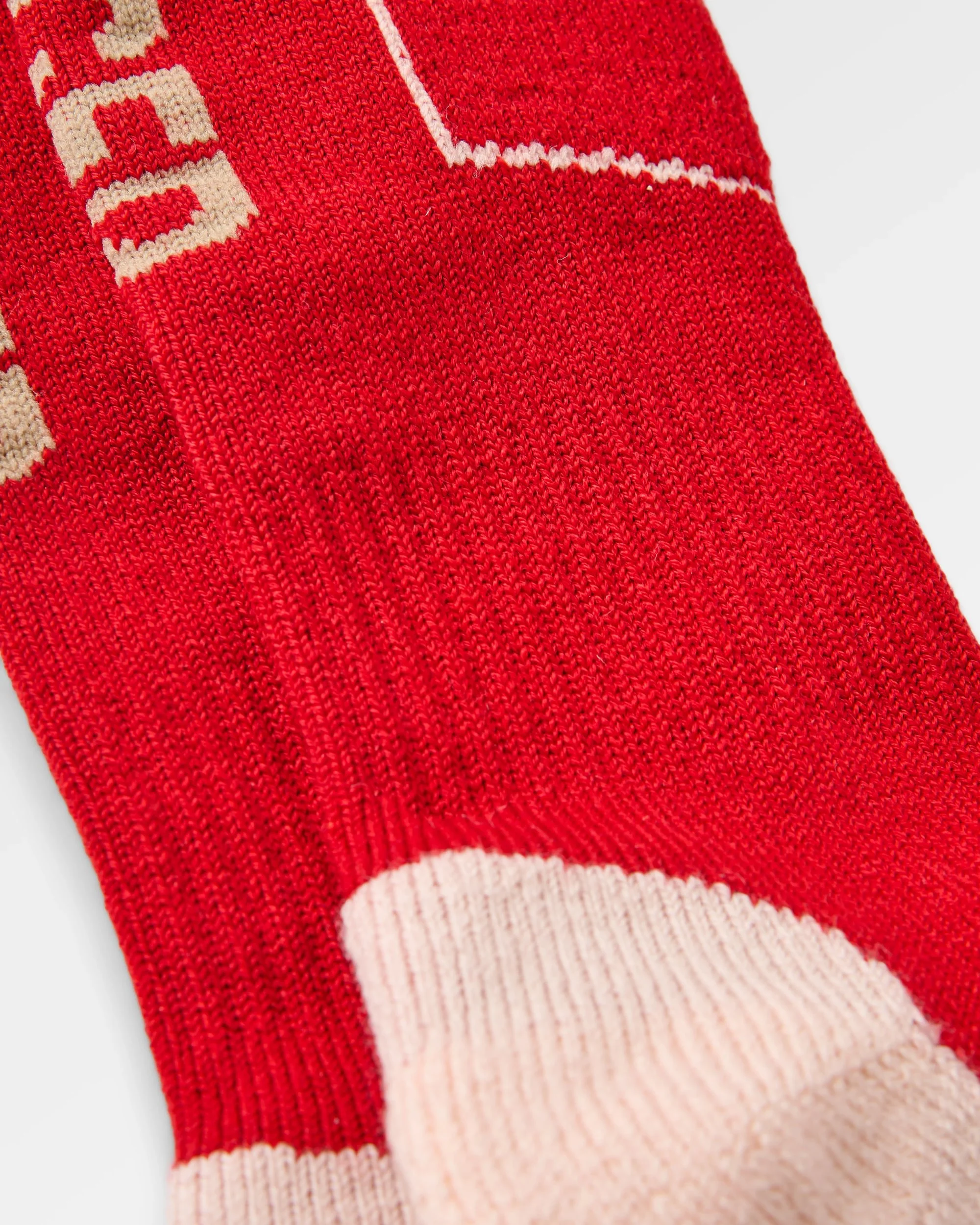 Snowscape Merino Wool Socks - Red Ochre - Image 6