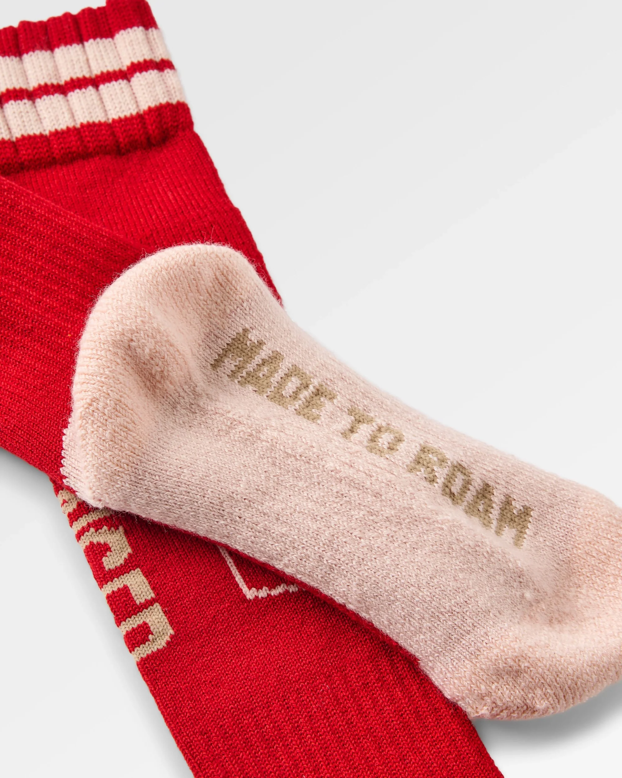 Snowscape Merino Wool Socks - Red Ochre - Image 8