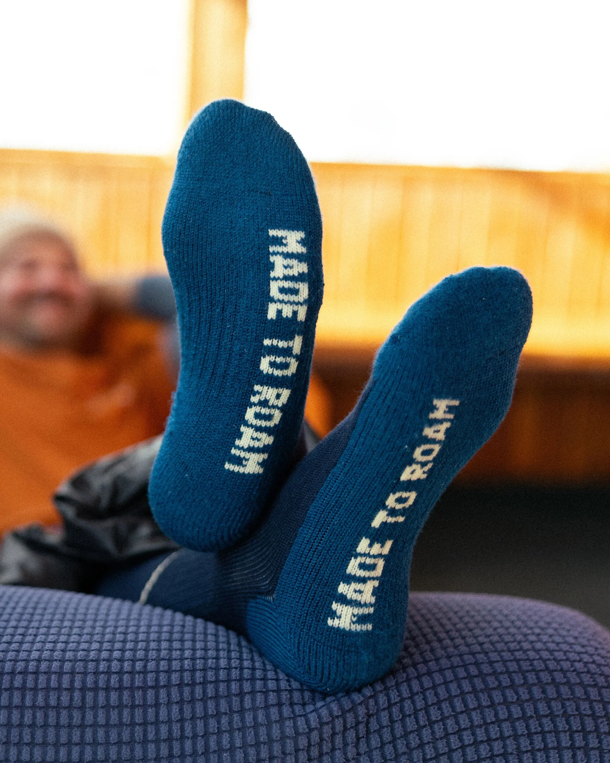 Snowscape Merino Wool Socks - Rich Navy - Image 3