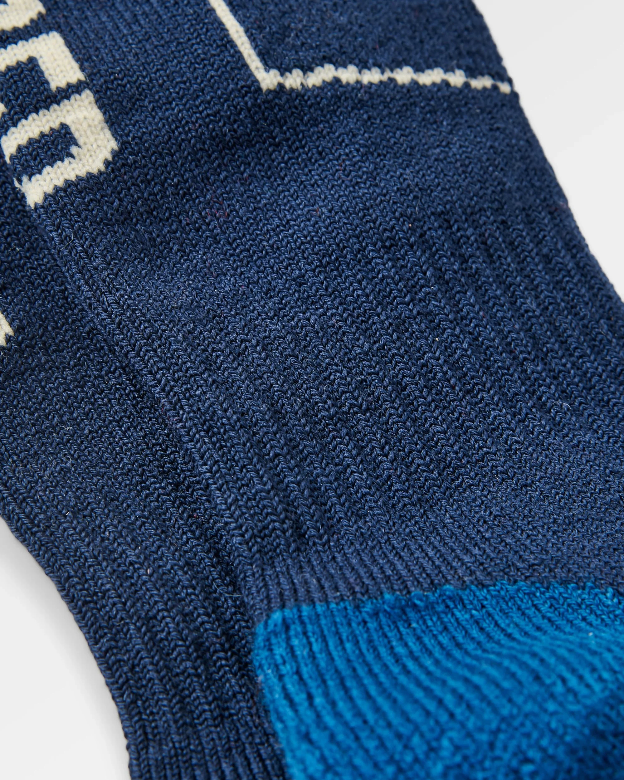 Snowscape Merino Wool Socks - Rich Navy - Image 6