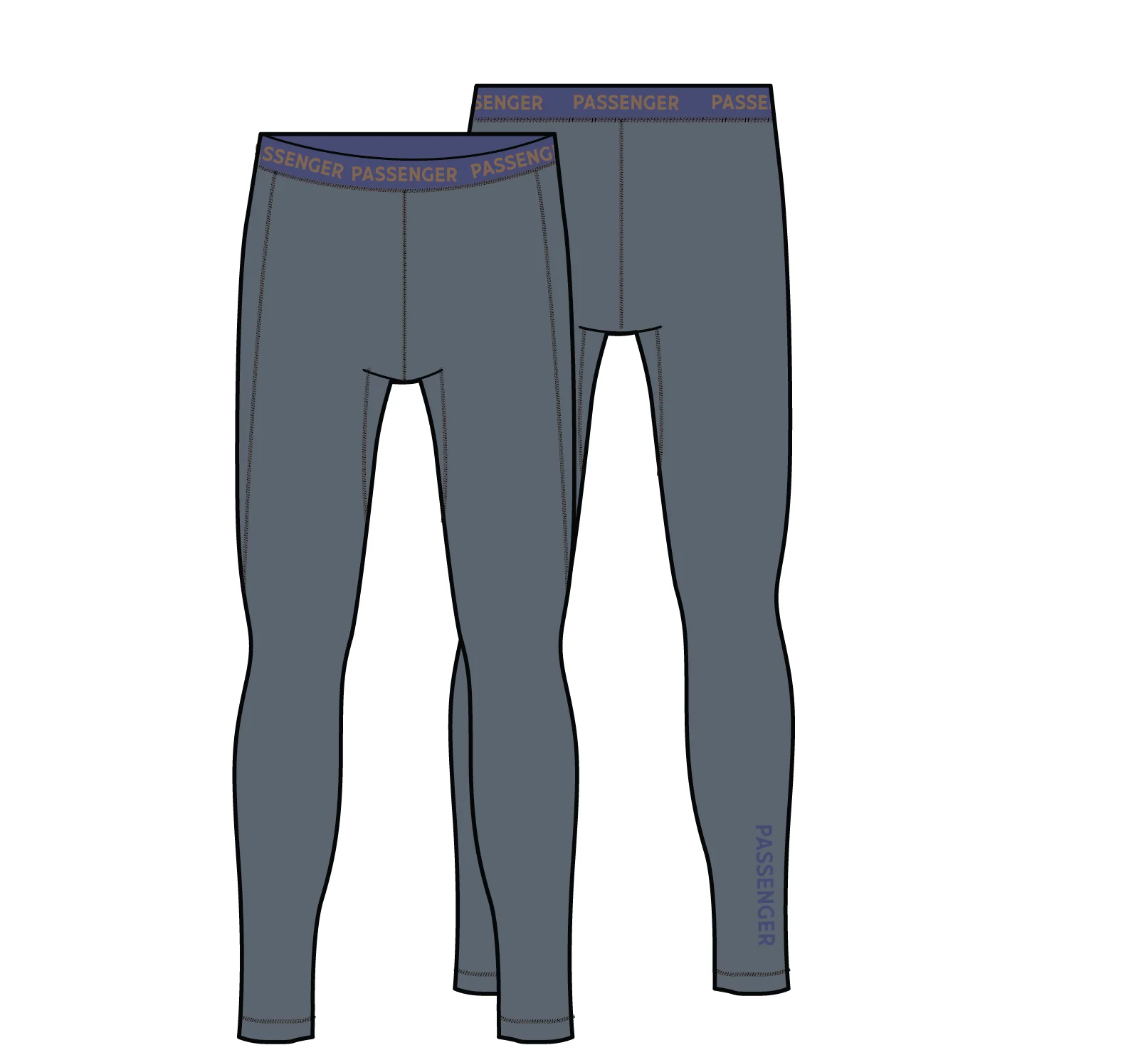 Snowscape Women's Merino Blend Base Layer Bottom - Storm Grey - Image 8