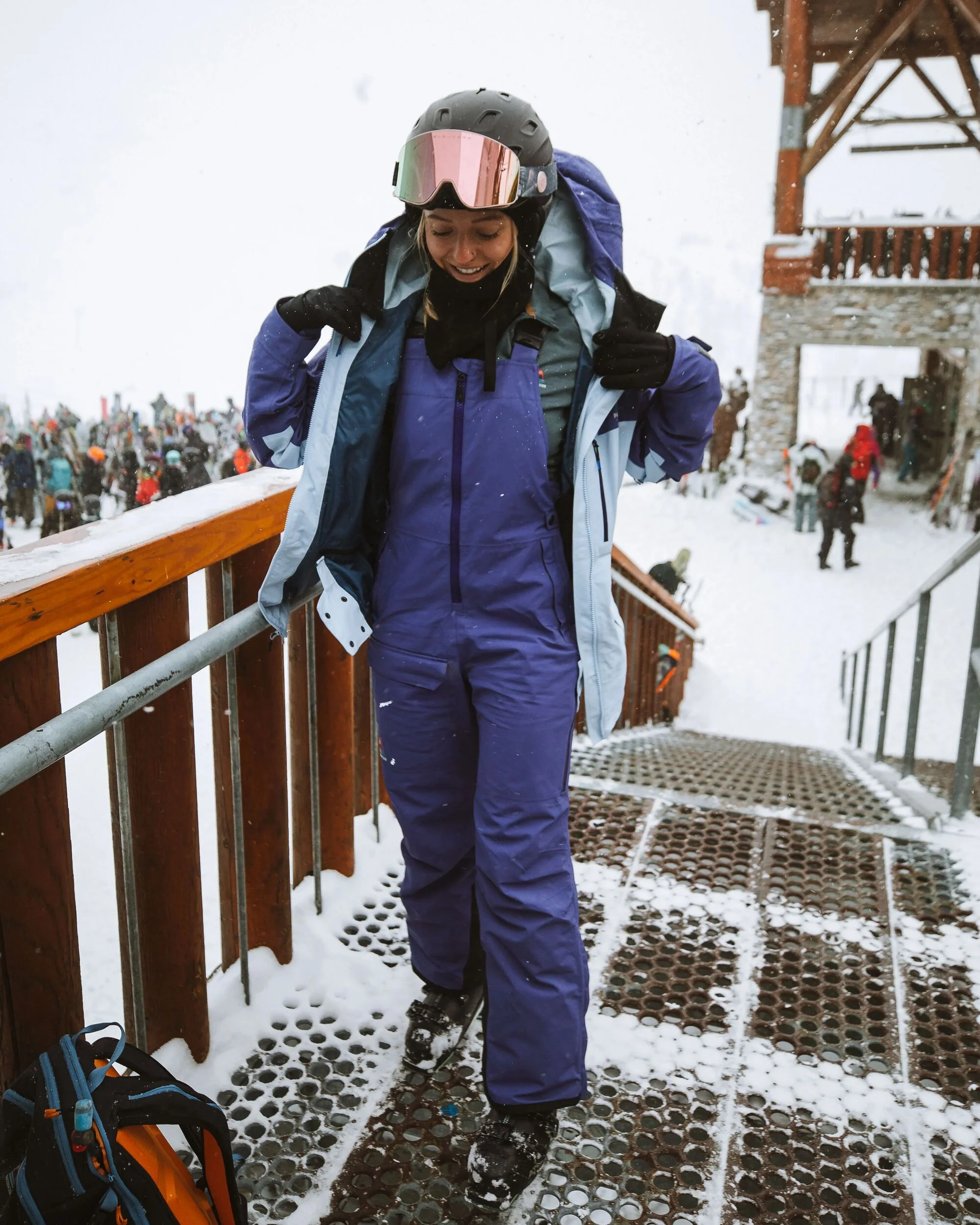 Snowscape Women's Snow Bibpant - Purple Indigo - Image 4