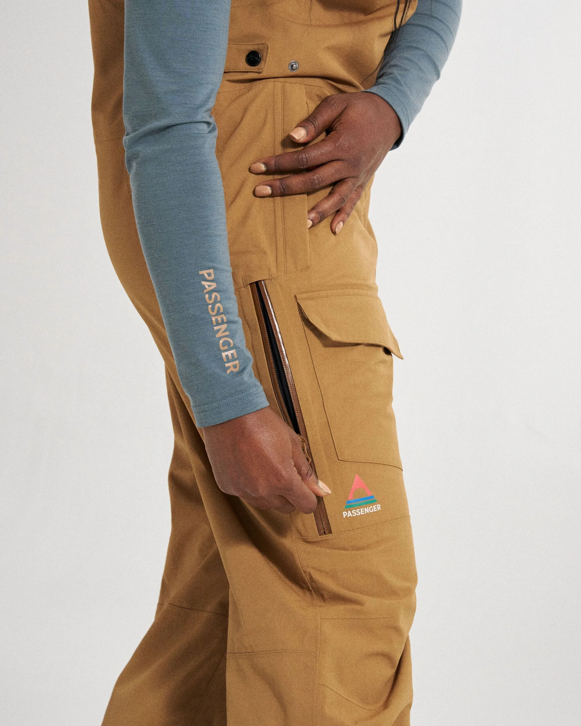 Snowscape Women's Snow Bibpant - Toffee - Image 7