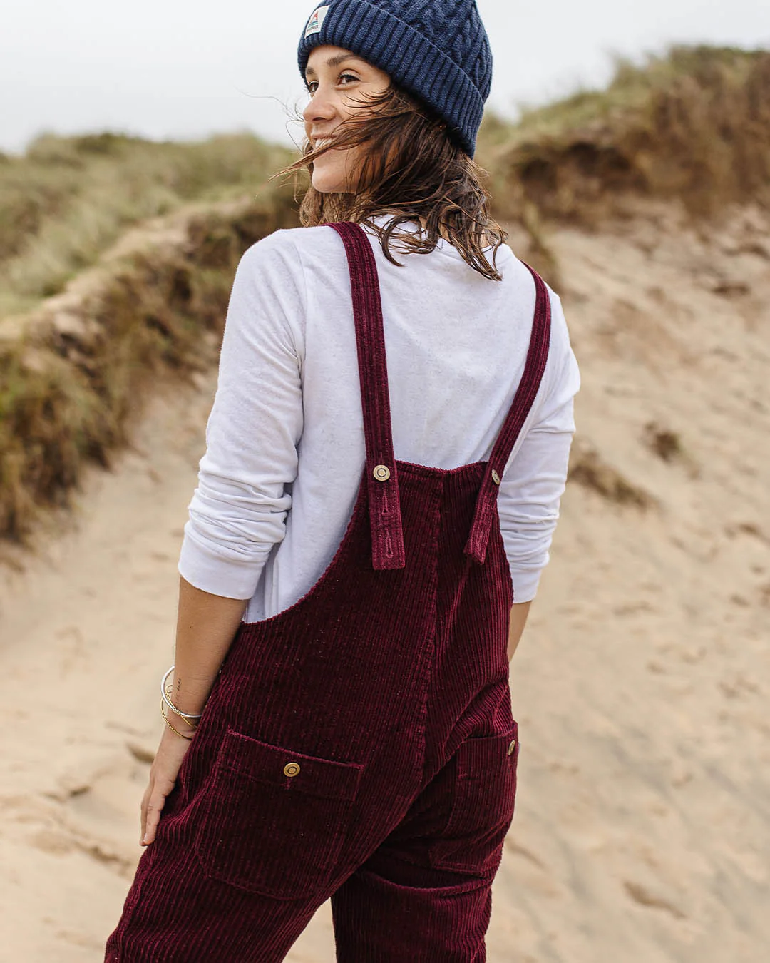 Tiaga Cord Dungarees - Windsor Wine - Image 11