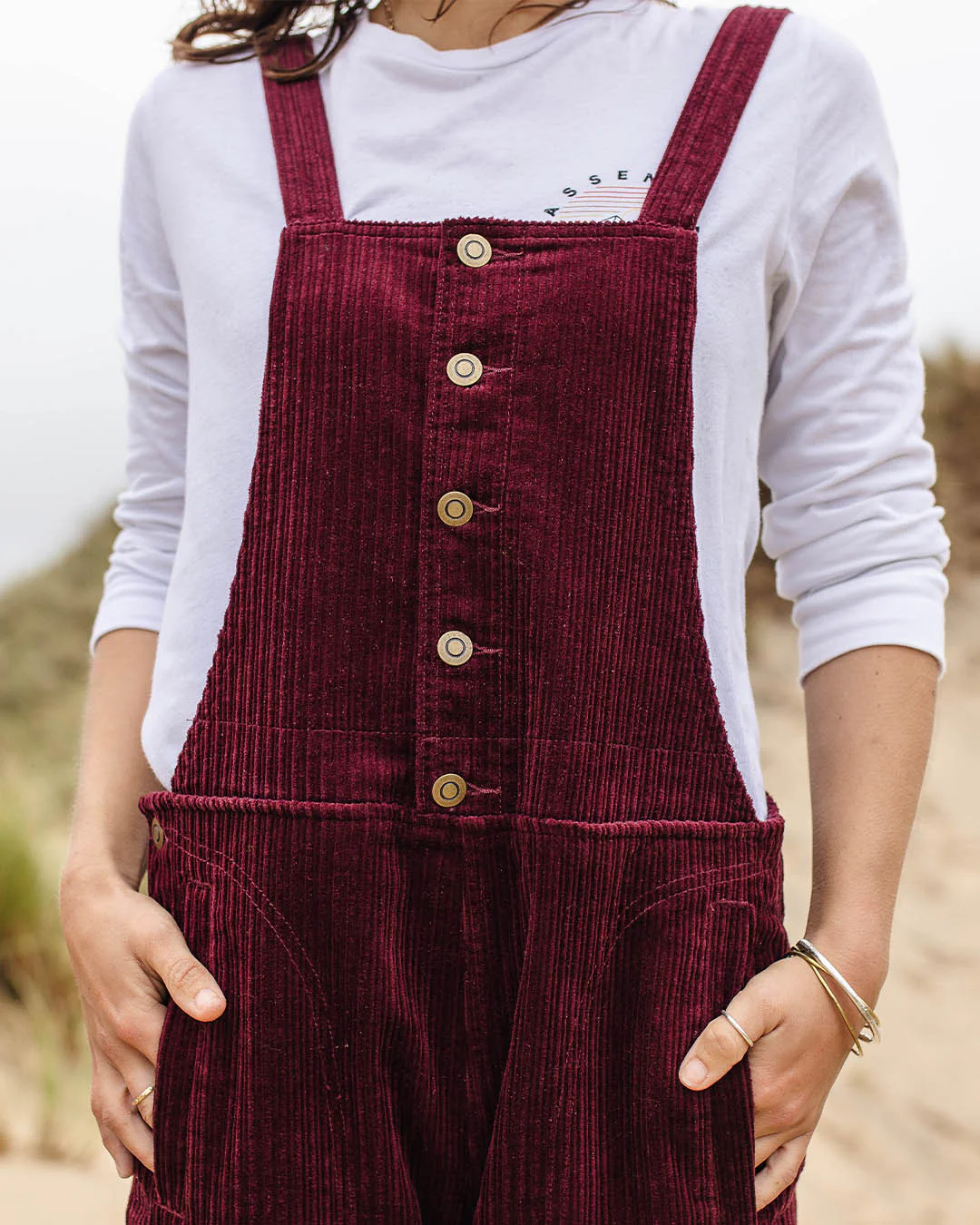 Tiaga Cord Dungarees - Windsor Wine - Image 6