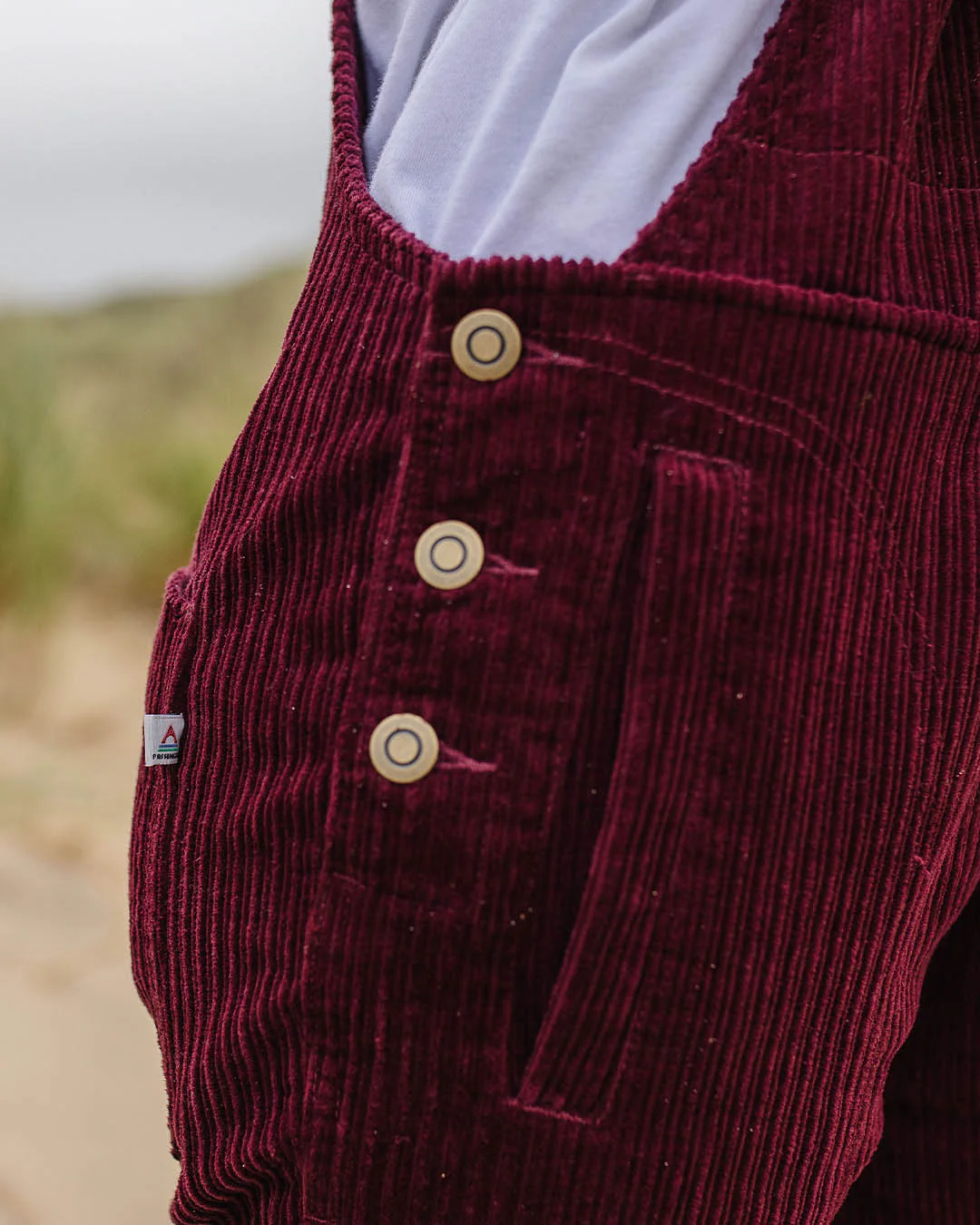 Tiaga Cord Dungarees - Windsor Wine - Image 7