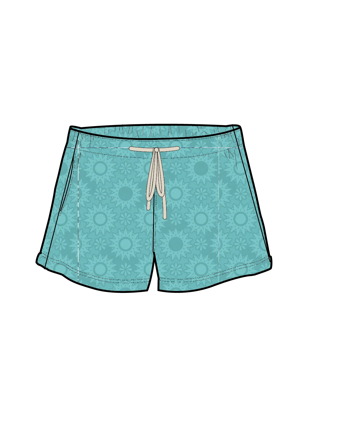 Vibes Textured Short - Aqua - Image 6